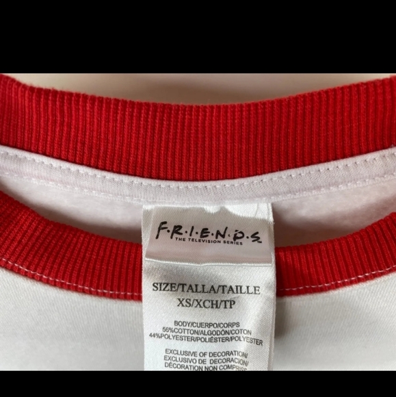 FRIENDS TV Show Ugly Christmas Sweatshirt Women's Size XS Stockings Pullover - Picture 4 of 10